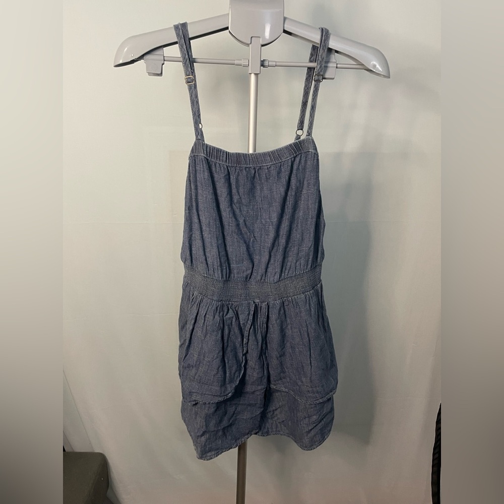7 for All Mankind Blue Denim Sleeveless mini Dress size XS‎